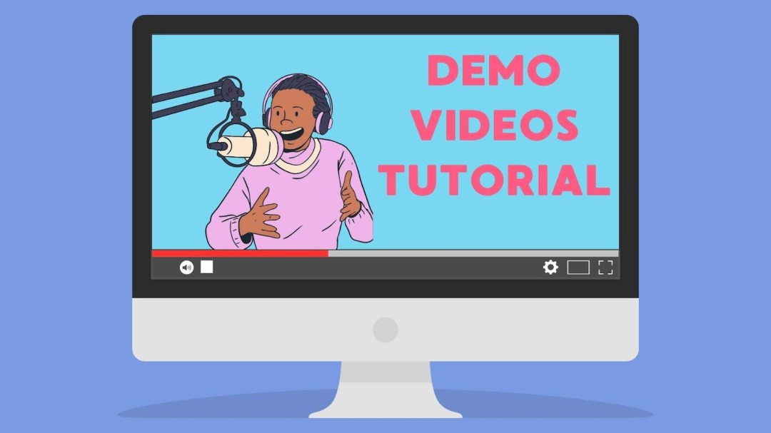 Illustration of a YouTube creator recording an app demo tutorial